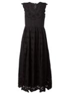 Red Valentino Broderie Anglaise Dress, Women's, Size: 38, Black, Cotton/polyamide/polyester