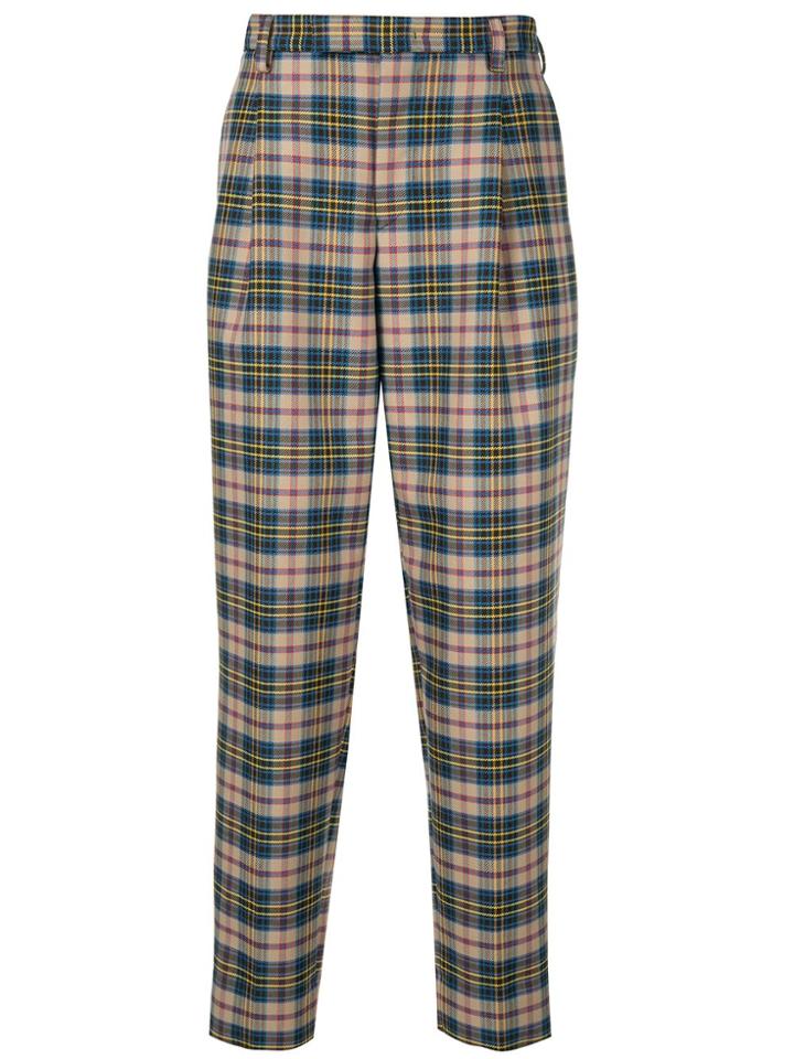 Caban Tapered Tartan Trousers - Multicolour