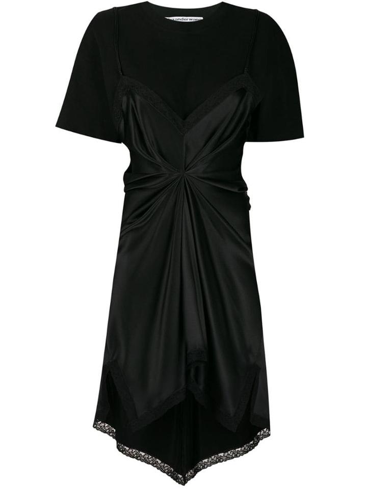 Alexander Wang Cinched T-shirt Slip Dress - Black