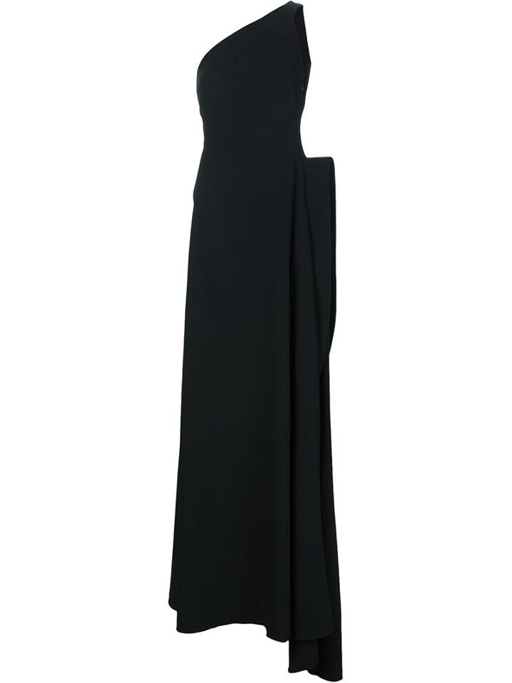Brandon Maxwell One Shoulder Dress, Women's, Size: 2, Black, Spandex/elastane/acetate/viscose