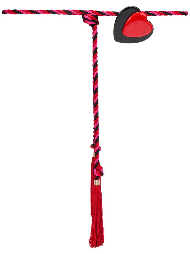 Philosophy Di Lorenzo Serafini Woven Heart Detail Belt - Red