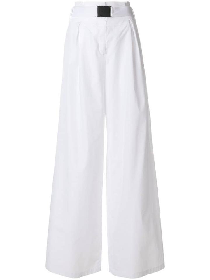 Nº21 High-waisted Wide Leg Trousers - White