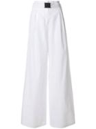 Nº21 High-waisted Wide Leg Trousers - White