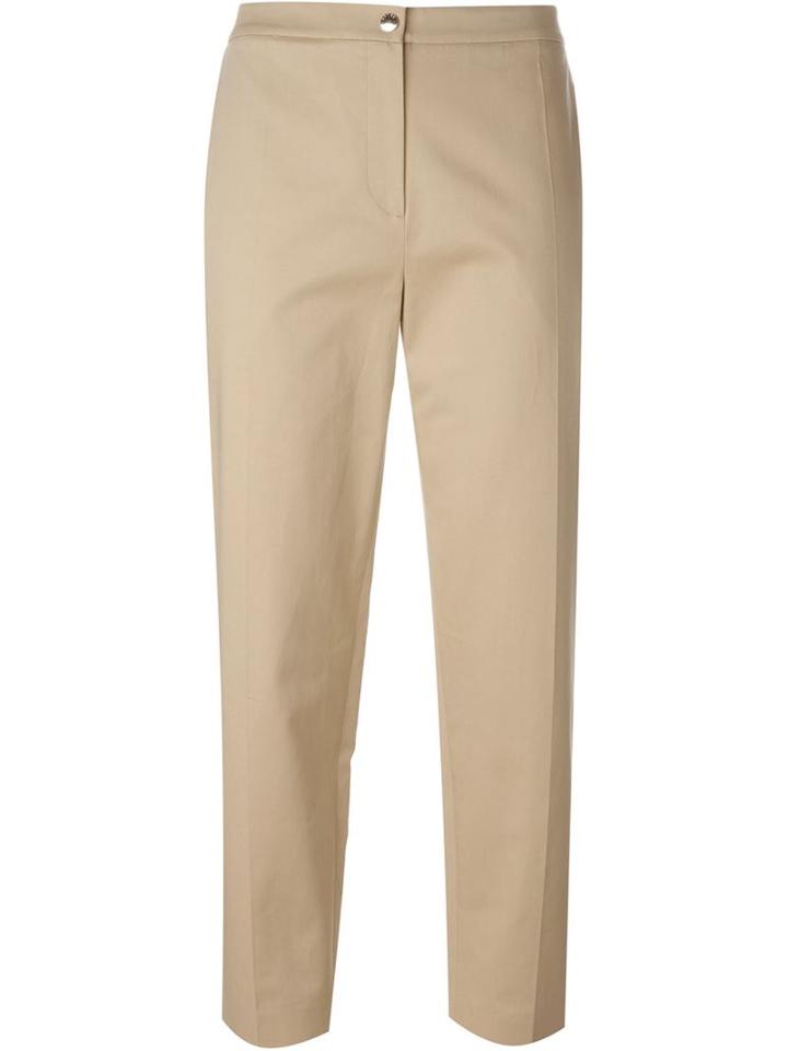 Kenzo Cropped Trousers, Women's, Size: 36, Nude/neutrals, Cotton/polyurethane/polyester