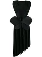 Robert Wun Floral Motif Dress - Black