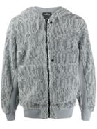Stone Island Shadow Project Textured Furry Hoodie - Blue