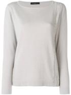 Fabiana Filippi Bead Embellished Sweater - Grey