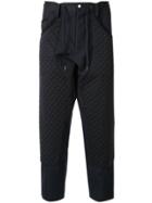 Fumito Ganryu Cropped Straight-leg Trousers - Blue