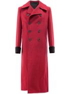 Haider Ackermann Long Double-breasted Coat - Red