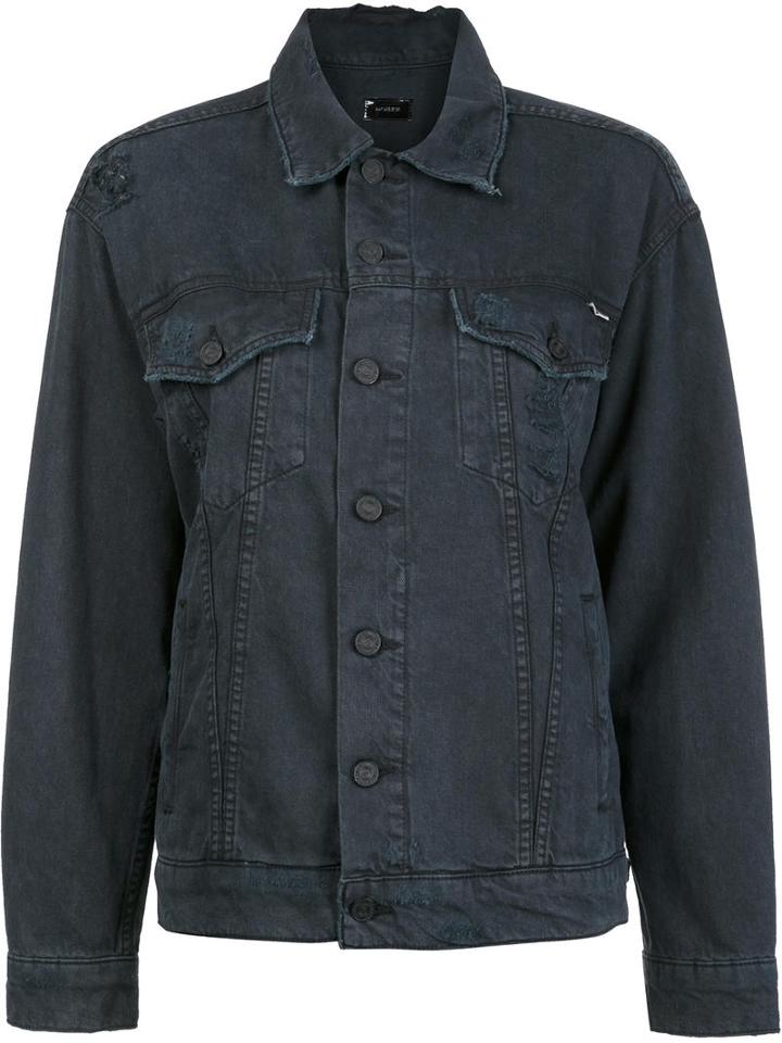 Mother Denim Jacket, Women's, Size: Medium, Black, Cotton