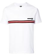 Les Hommes Urban Stripe Detail T-shirt - White