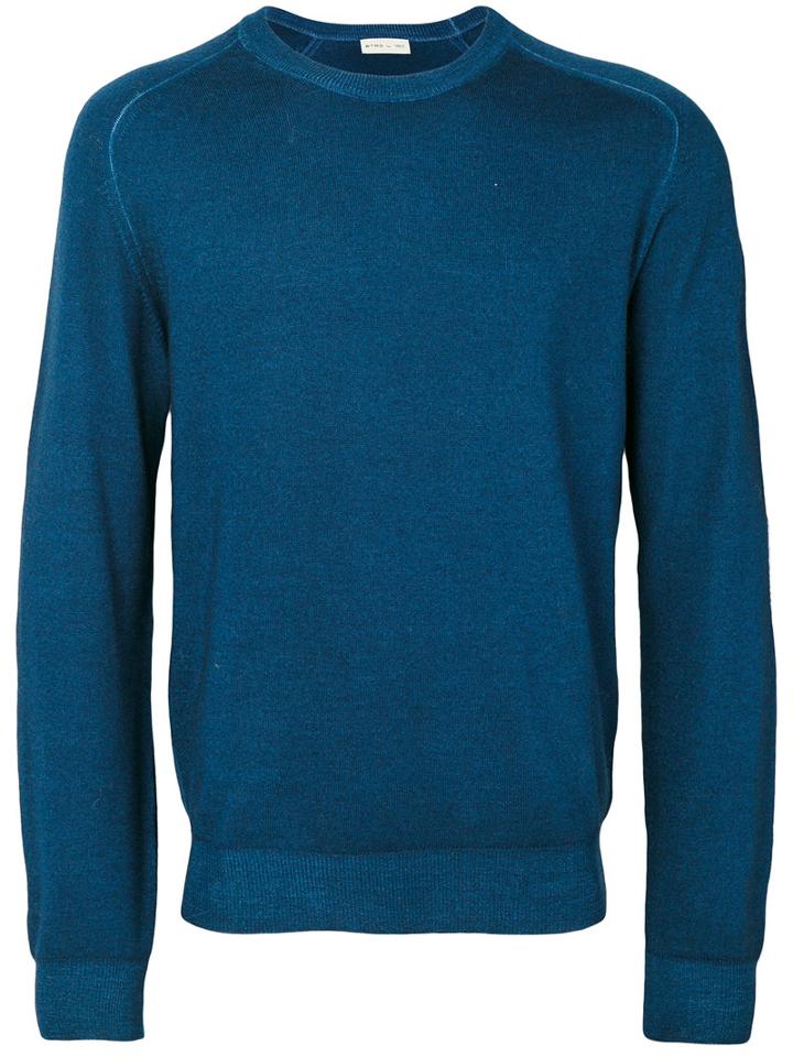 Etro - Round Neck Jumper - Men - Wool - M, Blue, Wool