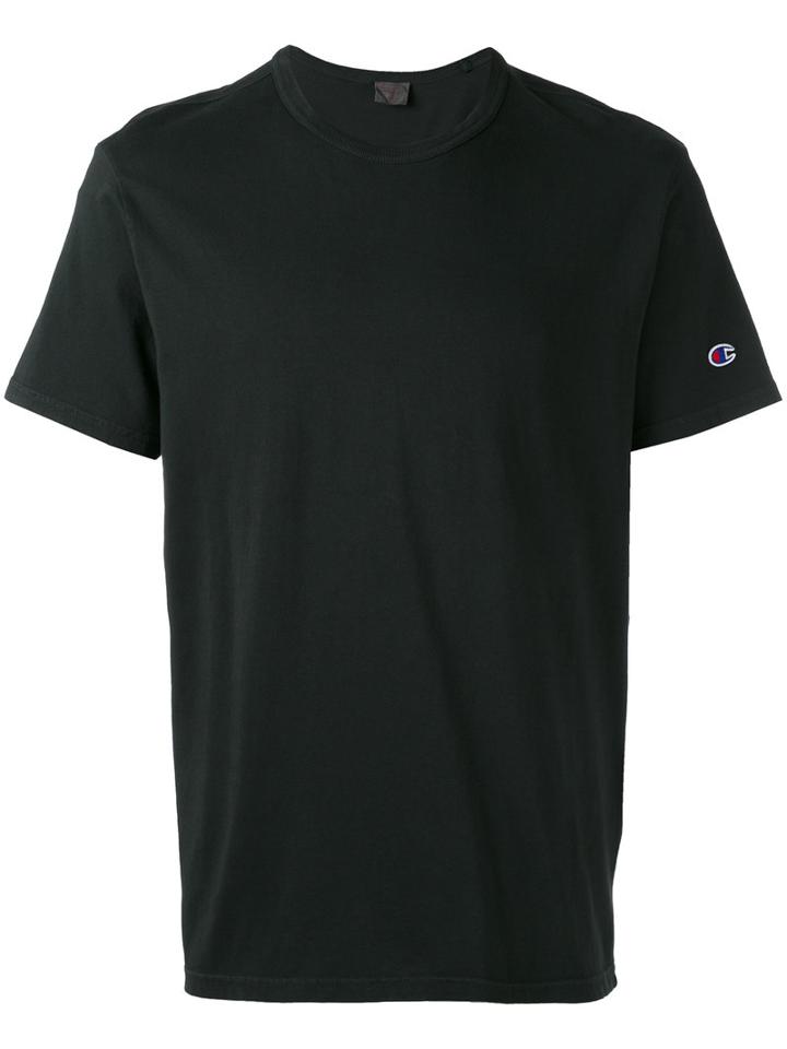 Champion - Round Neck T-shirt - Men - Cotton - L, Black, Cotton