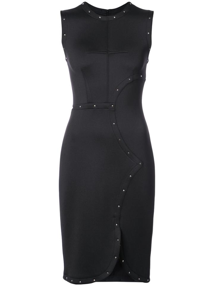 Yigal Azrouel Studded Fitted Dress - Black