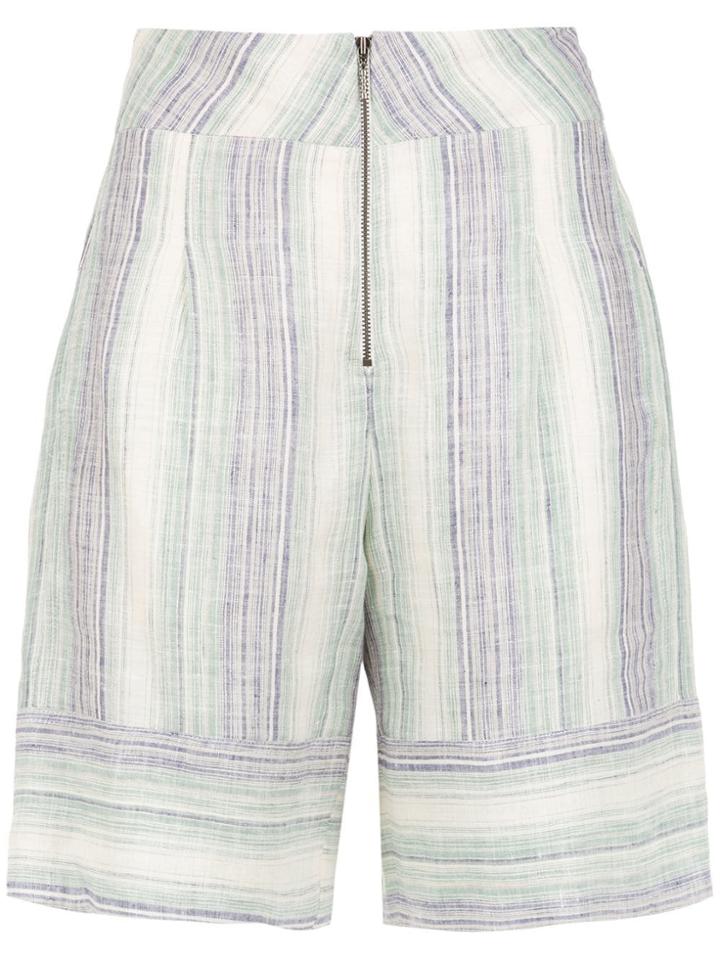 Alcaçuz Fichar Linen Shorts - Green