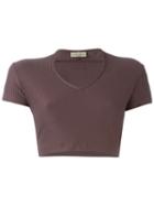 Romeo Gigli Vintage Ribbed Crop Top