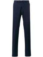 Ermenegildo Zegna - Straight Leg Trousers - Men - Cotton - 50, Blue, Cotton