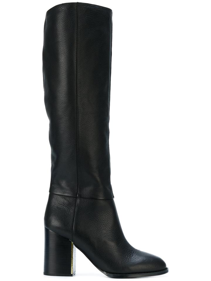 Jil Sander Navy Classic Knee High Boots - Black