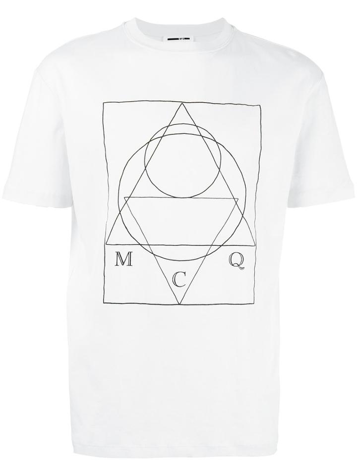 Mcq Alexander Mcqueen Dropped Shoulder T-shirt, Men's, Size: Medium, Grey, Cotton