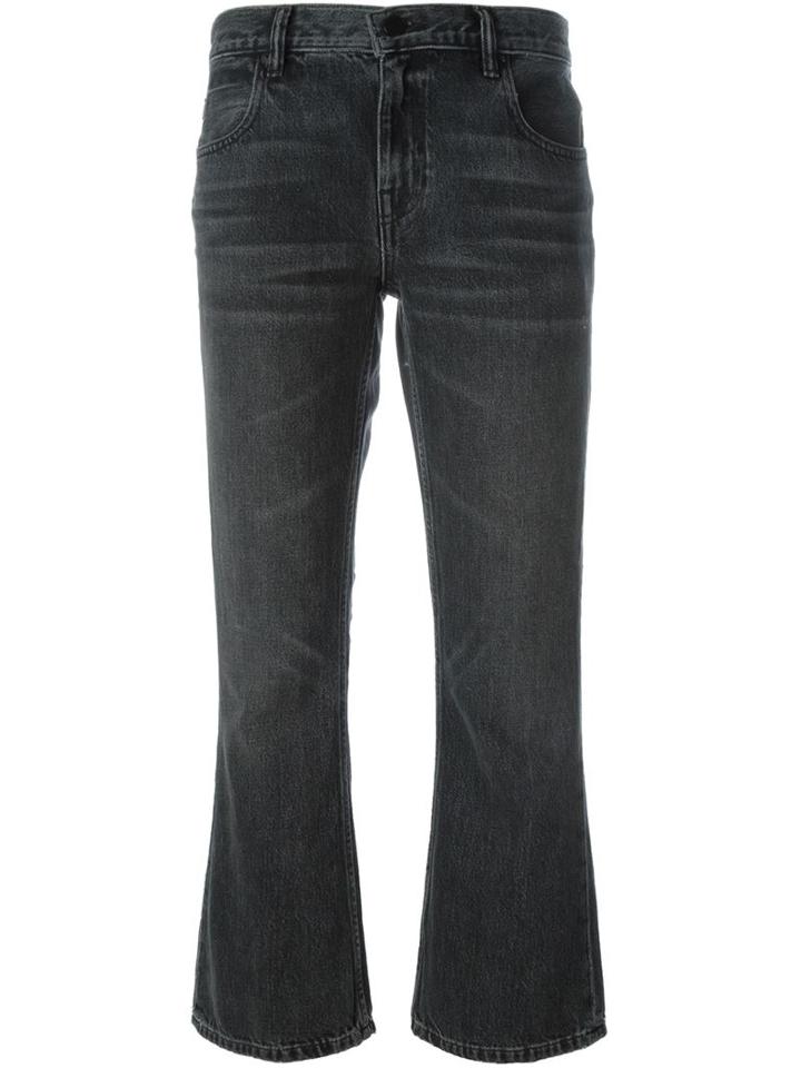 Alexander Wang Cropped Bootcut Jeans, Women's, Size: 27, Grey, Cotton