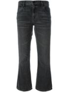 Alexander Wang Cropped Bootcut Jeans, Women's, Size: 27, Grey, Cotton