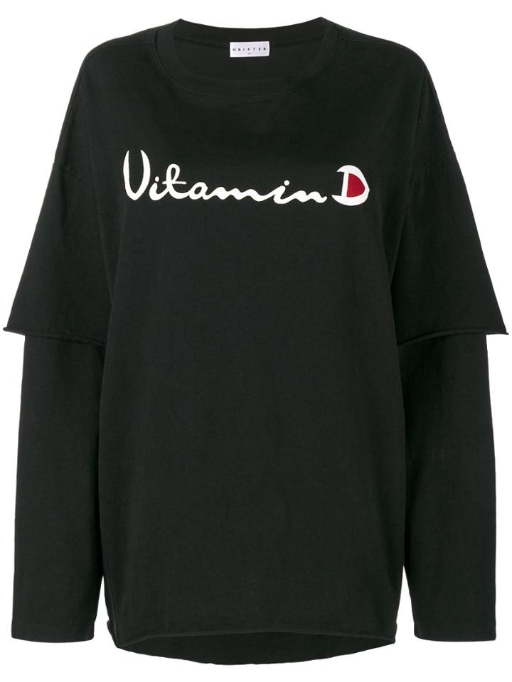 Drifter Black Filius Printed Layered Top