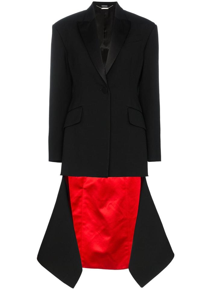 Alexander Mcqueen Black Slashed Hem Jacket