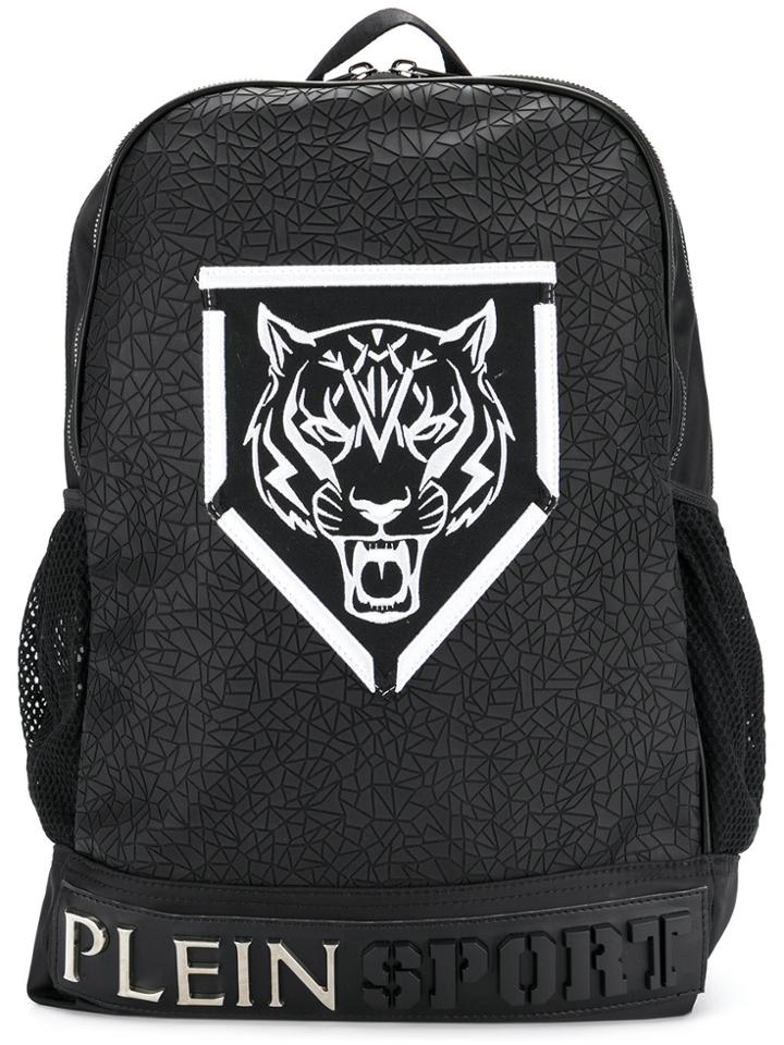 Plein Sport Logo Print Backpack - Black