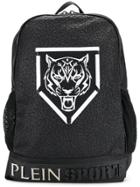 Plein Sport Logo Print Backpack - Black
