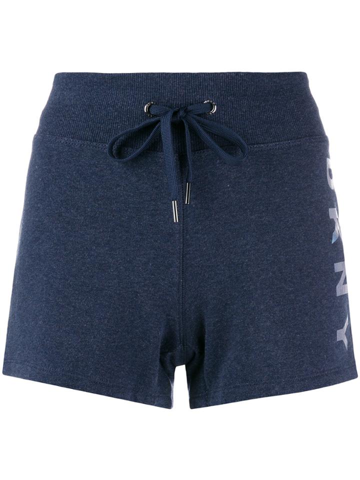 Dkny Logo Track Shorts - Blue