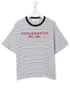 Philosophy Di Lorenzo Serafini Kids Logo Ribbed T-shirt - White