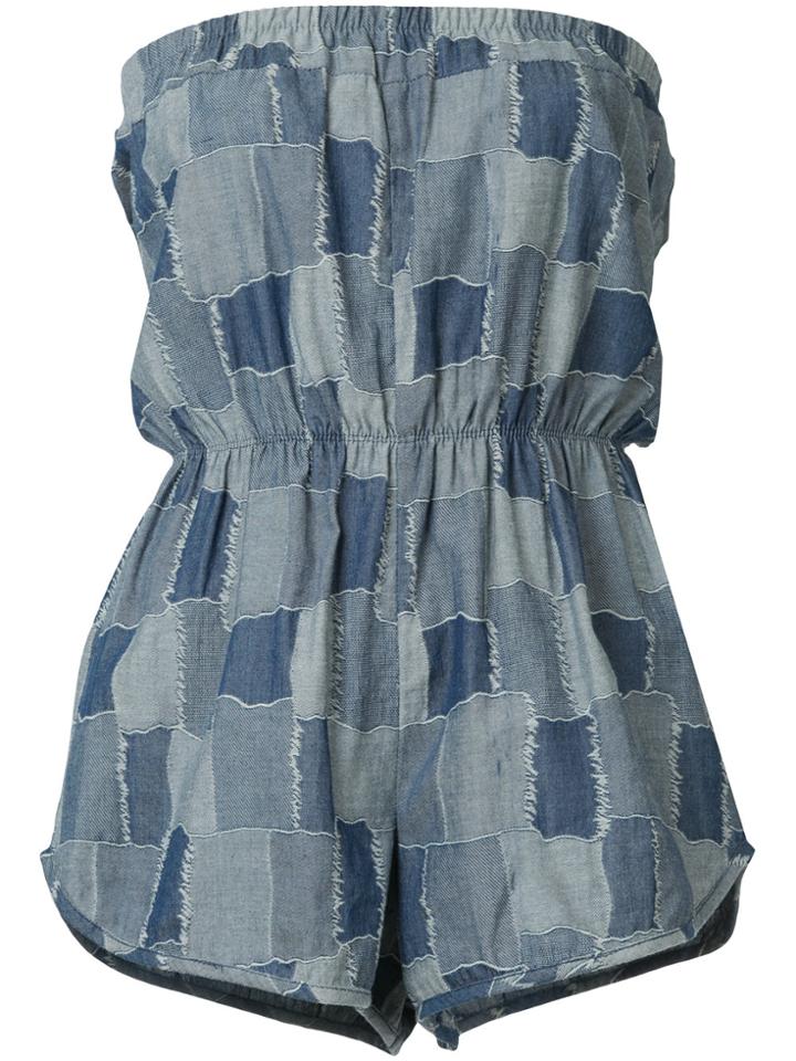 Vale Castaway Patchwork Jumpsuit - Blue