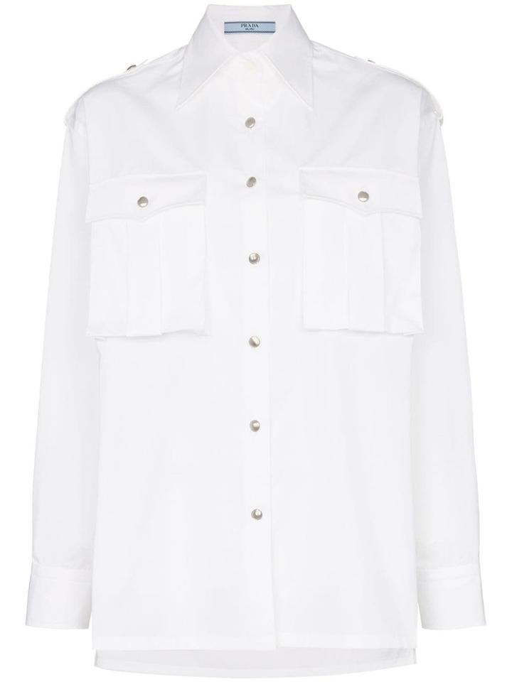 Prada Safari-style Oversized Shirt - White