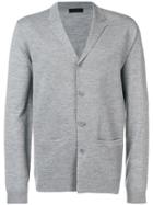 Falke V-neck Buttoned Cardigan - Grey
