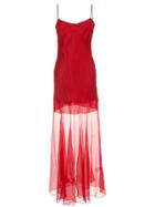 Olivier Theyskens Plunge Neck Dress - Red