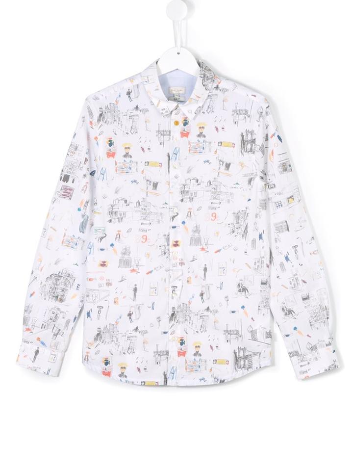 Paul Smith Junior 'monday' Shirt, Boy's, Size: 14 Yrs, White