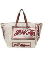 Jw Anderson Oversized Logo Shopper Tote - Nude & Neutrals