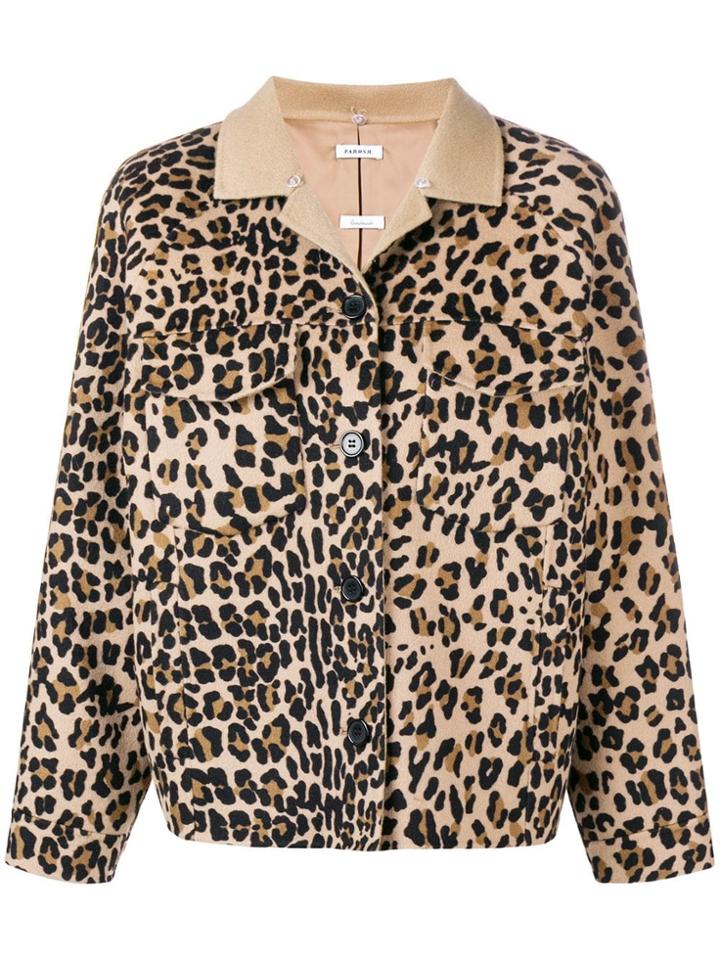P.a.r.o.s.h. Leopard Fur Jacket - Neutrals