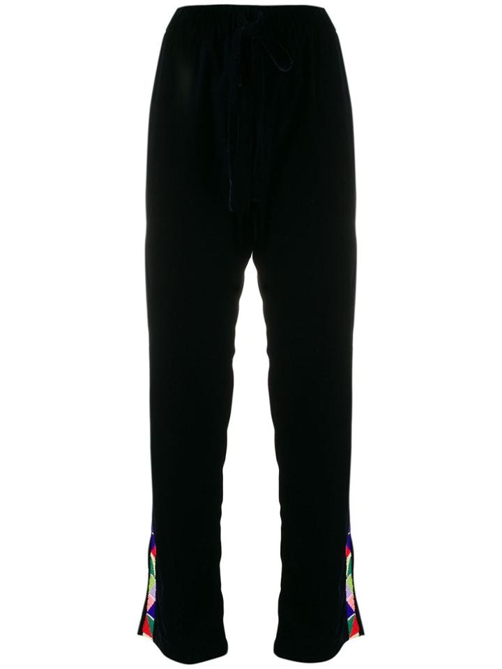 Mira Mikati Beaded Stripe Track Pants - Blue