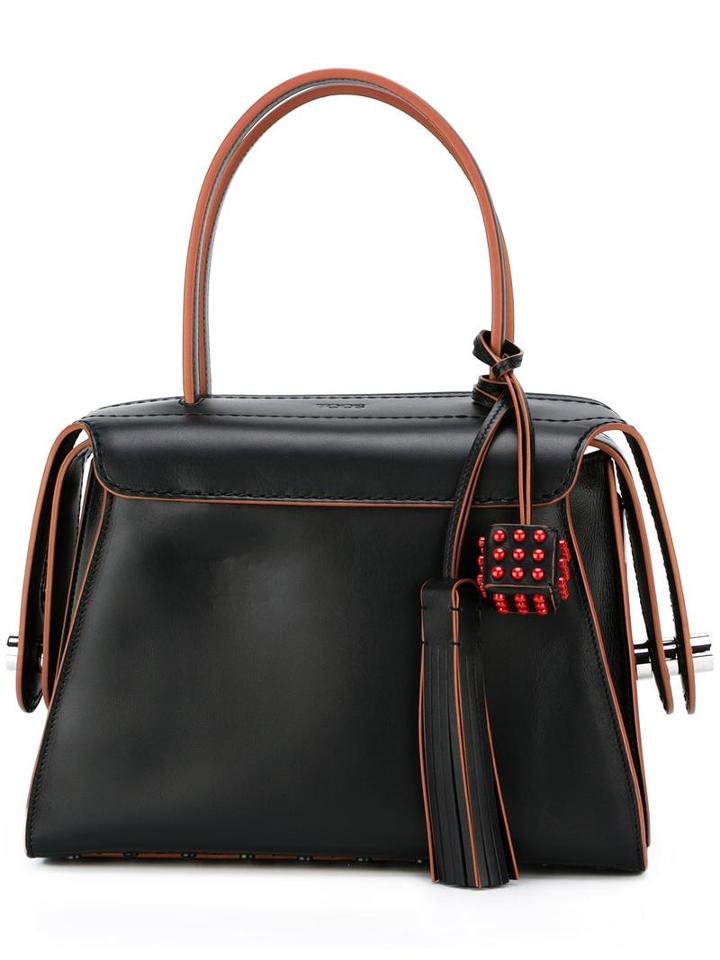 Tod's Twist Medium Tote, Women's, Black, Calf Leather