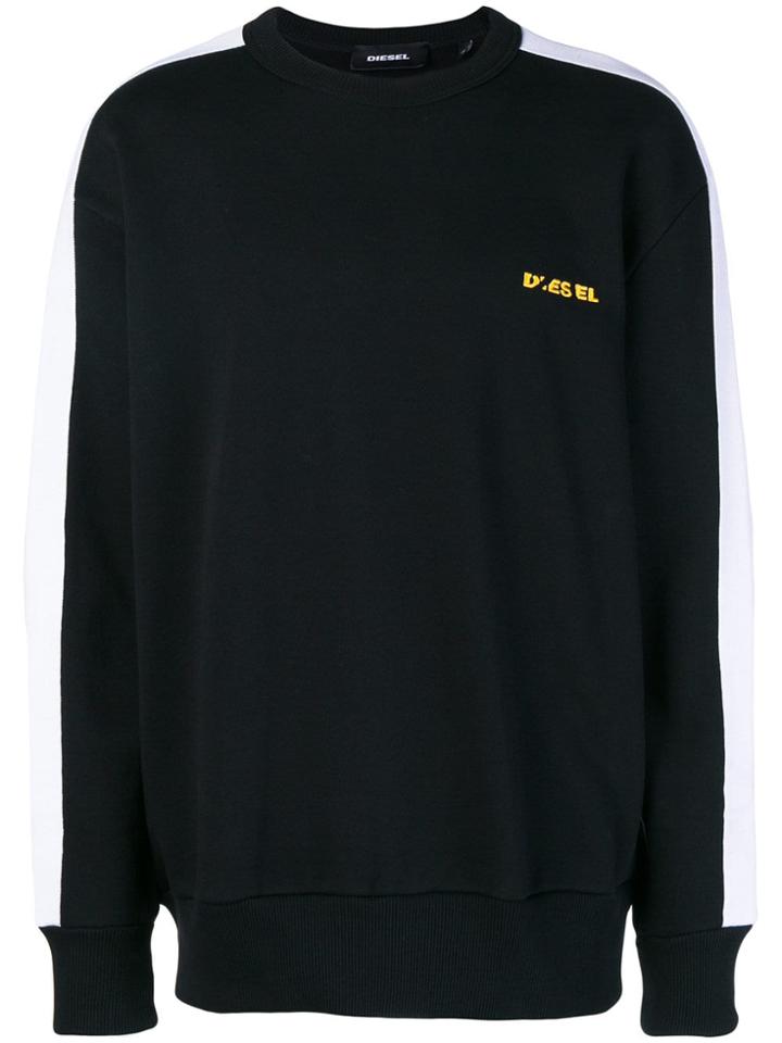 Diesel S-meggy Side Stripe Sweatshirt - Black