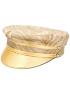 Manokhi Zebra Print Drivers Hat - Nude & Neutrals