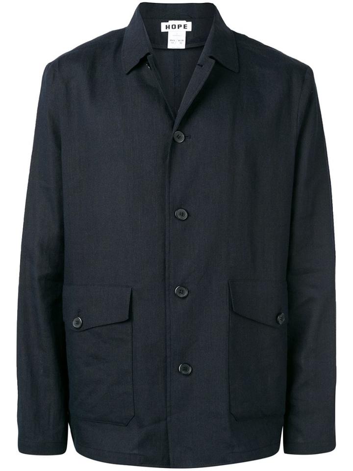 Hope Buttoned Jacket - Blue