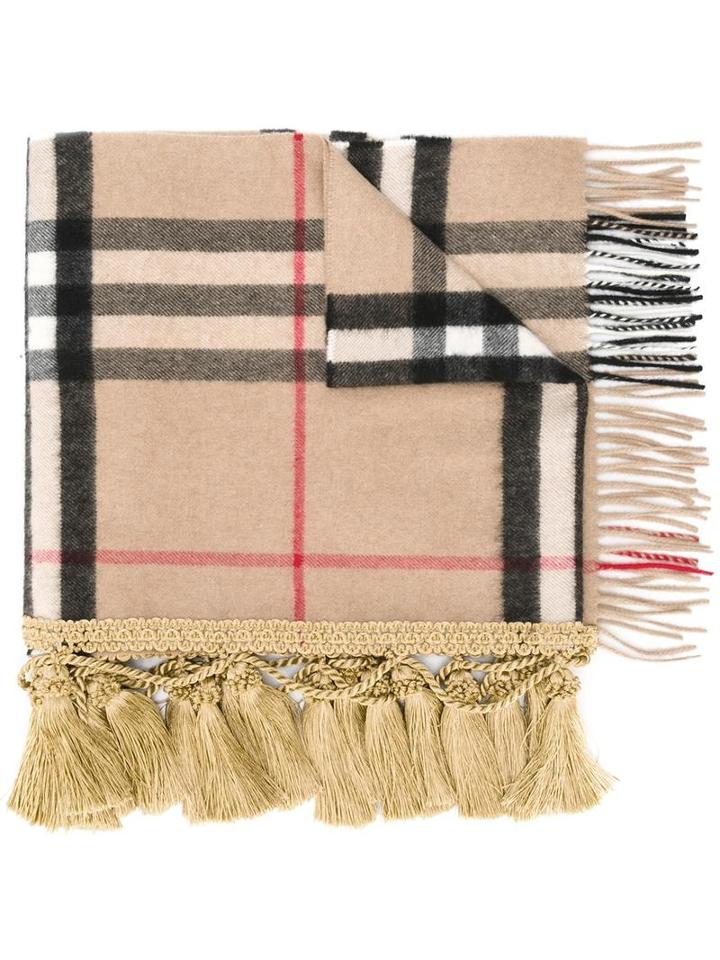 Burberry Tassel Scarf, Women's, Cashmere/acetate