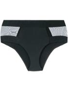 Calvin Klein Sheer Panel Bikini Bottoms - Black