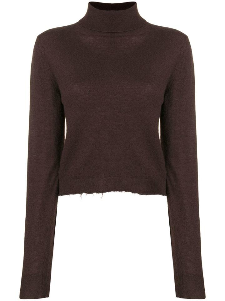 Unravel Project Turtleneck Jumper - Brown
