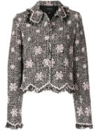 Giambattista Valli Floral Fringe Jacket - Black