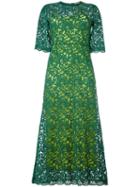 Erika Cavallini Lace Midi Dress, Women's, Size: 42, Green, Cotton/polyamide