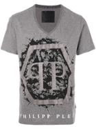 Philipp Plein Logo Print T-shirt - Grey