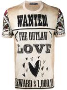 Dolce & Gabbana Western Poster Print T-shirt, Men's, Size: 46, Nude/neutrals, Cotton
